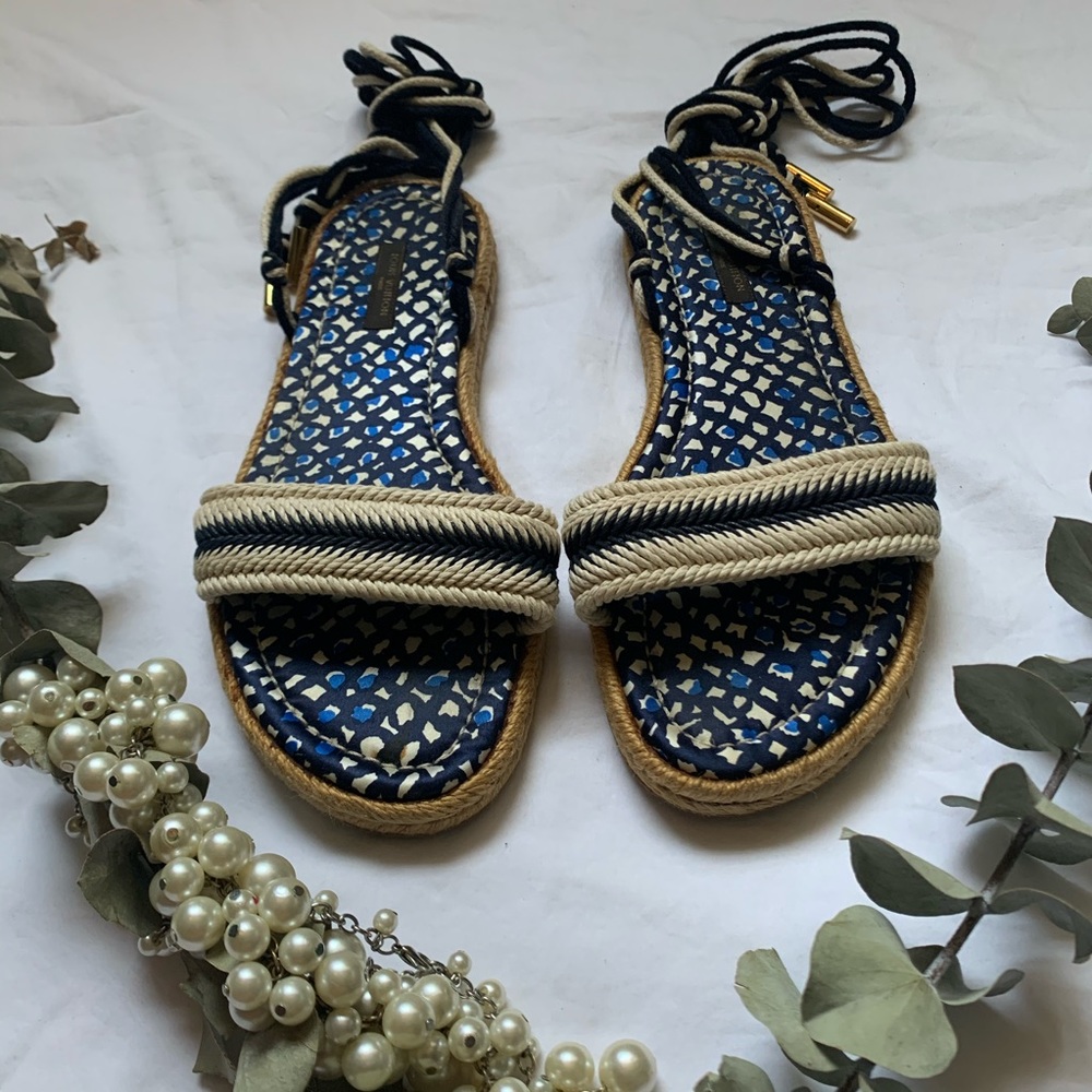 Louis Vuitton Lace-Up Strappy Sandals